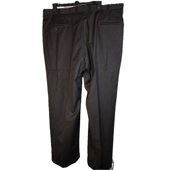 Vntg Jos A Bank Suit Men 46 R  Charcoal Black Solid Wool Sig Collection 40/29 - Picture 9 of 10